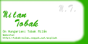 milan tobak business card